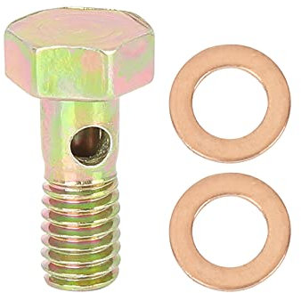 X AUTOHAUX M6x1.0mm Metric Thread Banjo Bolts Brake Fitting Adapter with 2pcs M6 Washers