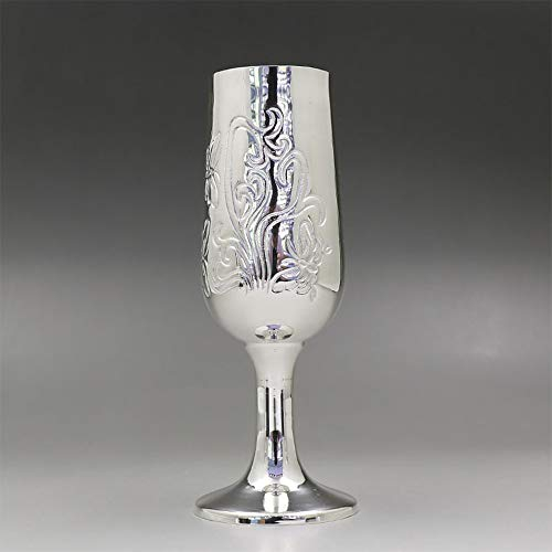 Verre à vin en argent sterling, verre à vin rouge, liqueur Sherry verre Gobelet, Verre de jus de verre à champagne élégant, adapté à la famille, au restaurant et à la fête,Orchid