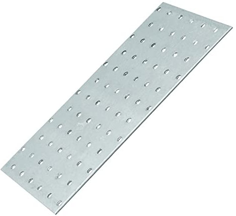 D2D | 50 Stück - Lochplatten - Größe: 120 x 240 mm - Stärke: 2 - Feuerverzinkt E-TA - EN 14545 - Verbindungsplatten - Lochblech - Knotenbleche - Made in Germany