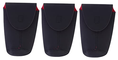 Parliky Objektivtaschen 3 Stück aus Neopren, Schwarz, Wasserfest