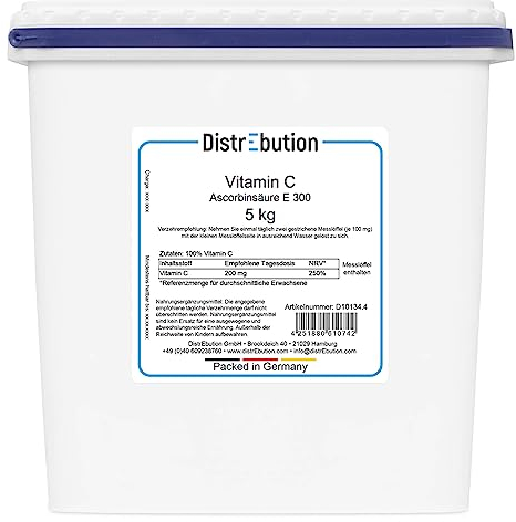 Vitamin C Pulver 5kg reine Ascorbinsäure in Lebensmittelqualität E 300