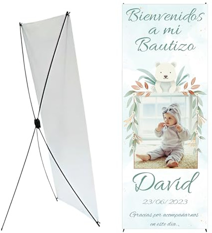 Genérico Bautizo Decoración Cartel personalizado Invitados Bautizo Osito Verde personalizado en Español