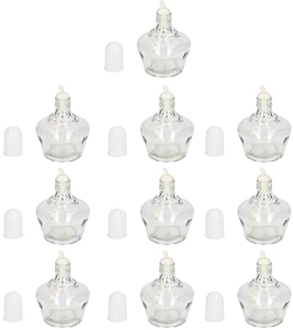 Tyenaza Ensemble De Bouteilles De Lampe Brûlante De 150mL, Bouteilles Réutilisables en Verre De Laboratoire, Brûleurs Bunsen De Laboratoire Inclus, pour Expérience De Chimie, 10 Pièces
