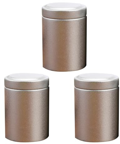 BESTonZON 1 Satz 3 STK Teedose Metalldosen Mit Deckel Luftdichte Lebensmitteldosen Teebehälter Dose Behälter Mit Deckel Tee Blechdose Keksdosen Aus Metall Kerzendosen Tee Set Weißblech Klein