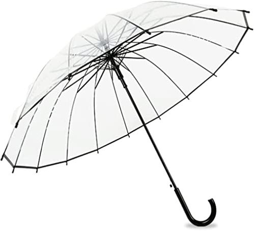 DEEDAV Golfschirme Transparenter Golf-Regenschirm Große Übergroße belüftete automatische offene Stick-Regenschirme Outdoor Camping Familien Regenschirm (Color : B, Size : 40inch)