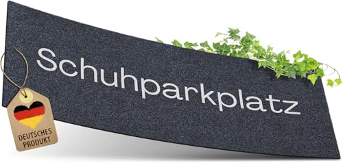 ElbFuchs Schuhparkplatz Fußmatte 75x30cm Grau I Waschbare & rutschfeste Indoor-Schuhmatte & Abtropfmatte I Ideal als Schuhunterlage & Schuhablage I Schmutzfangmatte für Flur & Eingang