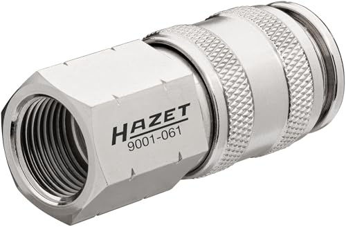 HAZET Druckluft Schnellkupplung 9001-061, 24 mm, Stahl, vernickelt | Stahl, vernickelt, Ø 24 mm, Länge 54.5 mm, 103 g, 24 mm, Antrieb vernickelt, 400180 Zubehör , Verbindungsteile,