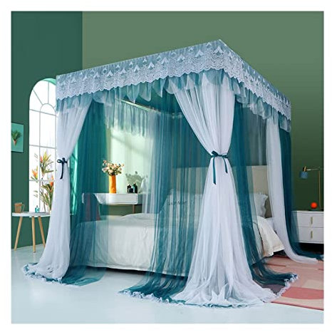TEmkin Betthimmel, luxuriöser Betthimmel für 1,8 m/6 Fuß Bett, Moskitonetz mit doppeltem Netz, dekorativer Bettvorhang für Mädchenschlafzimmer (Stil 5, 1,8 x 2 x 2,1 m)