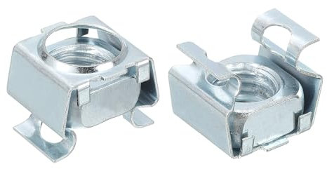 QUARKZMAN M12 x 1,75mm Gabbia Dado 5pz Scatto Gabbia Dadi Carbonio Acciaio Zinco Placcato Metrico Dado per Server Rack Armadietto Argento