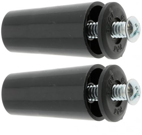 cyclingcolors 2x Ferma lama finale per tapparella conico 40mm Ø22mm in PVC con rondella e vite Tenda Finestra Avvolgitore Svolgitore Cassonetto Carpenteria, nero