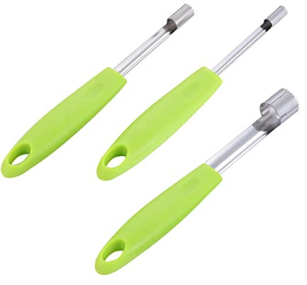 HOLIDYOYO 1 Set 3 Pezzi Detorsolatore di Frutta Strumento Torsolo Mela Forme Taglia Frutta Strumento per Rimuovere i Noccioli di Raschietto per Mais Sbucciatore di Mele Datteri