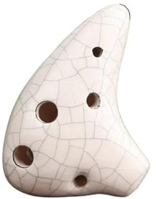 ocarina flöte Okarina 6 Löcher D Note Anfänger Okarina Keramik(White)