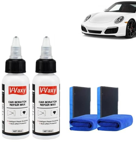 Poltrpulse Ultimativer Lackrestaurator, V-Vaxy Car Scratch Repair Wax, Flüssigglas Autokratzer Reparieren Und Polieren Lackieren Restaurer Liquid,Politur Auto Kratzer Entferner Wachs(2pcs)