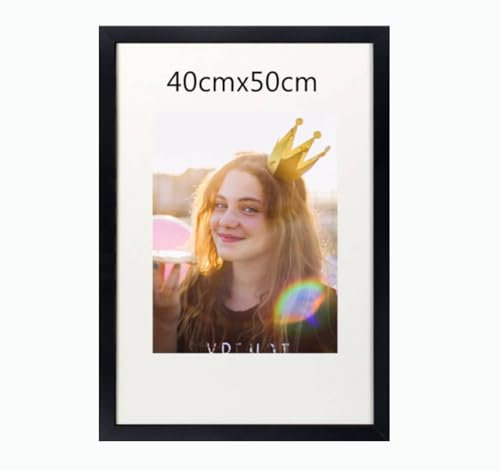 Beutrain 40x50cm Bilderrahmen, MDF-Rahmen,Rahmen aus holz,Frame 40x50cm,Wand Bilderrahmen Moderner Fotorahmen,Perfekt zum Verschenken,Schwarz