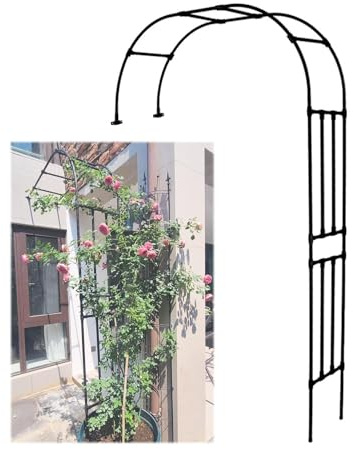 Treillis d'arche de jardin 60-300 cm, support de plante grimpante en demi-arc pour extérieur, jardin, treillis métallique antirouille pour clématites, vigne, jasmin, etc