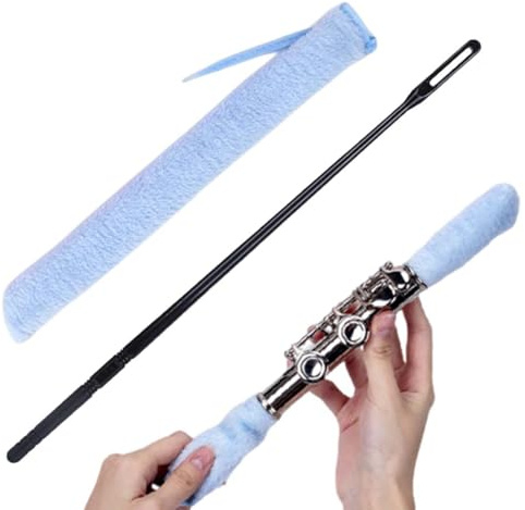 HABNI 1 Unidad Limpiador para Flauta Dulce – Paño de Limpieza con Varilla para Metales, Trompeta y Corneta – Herramientas de Mantenimiento Fáciles de Usar