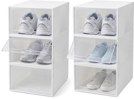 Generico Scatole per Scarpe Trasparenti Set 6 Pezzi