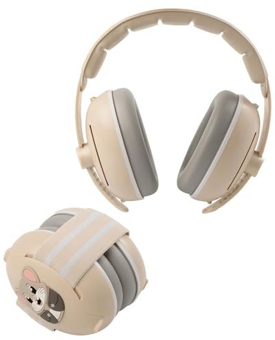 MuffyMouse Lärmschutz Kopfhörer Kinder 3 bis 48 Monate - Gehörschutz Baby 25dB Geräuschreduktion - extraweiche Baby Ohrenschützer mit elastischem und verstellbarem Kopfband