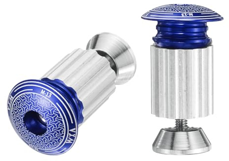 QUARKZMAN Tapones Para Manillar De Aluminio Tapones Para Extremos De Manillar Para Bicicleta 0.6oz Sistema De Expansión Y Bloqueo Para MTB Carretera BMX Bicicleta De Piñón Fijo Azul