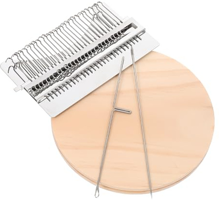 OATIPHO Kleiner Holzwebstuhl Satz für Selbstgemacht Handstrick Webrahmen aus Naturholz Glatte Oberfläche Bastelspielzeug für Eltern Kind Aktivitäten und Wandteppiche