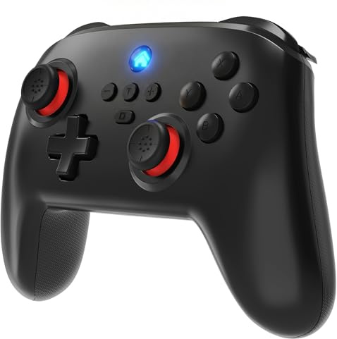 Fosmon Controller Wireless Gamepad Bluetooth per PC e Switch 2 Gaming | Compatibile con Nintendo Switch, Switch 2, iOS e Android. Funzione Turbo Doppia Vibrazione Batteria 12h Ergonomico