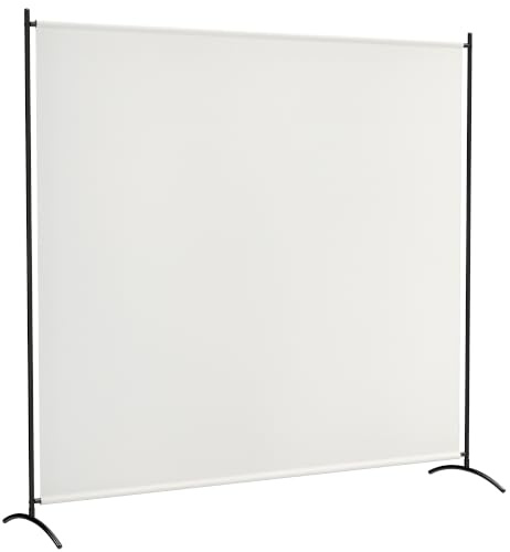 Outsunny Paravent Extérieur à Panneau Unique UV30+ 180H cm Beige | Séparateur de Pièce, Panneau Brise-Vue, Base Stable, pour Intérieur et Extérieur