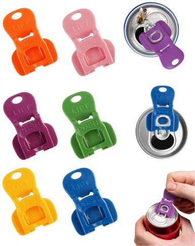 BTACGWP 6 Abrelatas Plástico, Abridor de Latas de Bebidas Seguro, Herramienta Reutilizable Sin Filos Para Abrir Rápido Cerveza y Refrescos Ideal Para Hogar