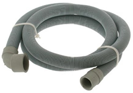 Figevida Tubo di Scarico Acqua PVC Grigio cm 150 per Lavatrice con Curva Attacco MM 30 Interno, 1 Pezzo