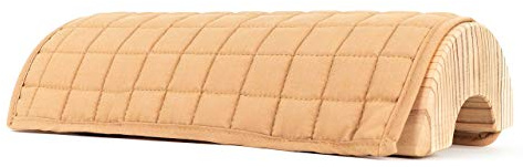 HSP Cotton Pillow Cover for Wooden Bolster Korean Pillow | 100% Cotton, Wood Pillow Cover with Elastic Band for Comfortable Massage and Exercise (Maple Color)