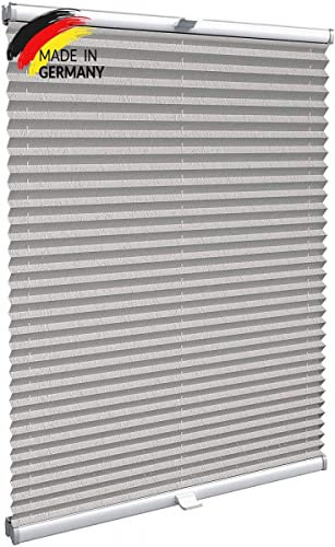 Konfigurieren Sie Ihr eigenes Plissee zum Kleben | Plissee ohne Bohren nach Maß für Türen & Fenster | Sichtschutz für Fenster, Blickdichte Rollos in Crushed Optik