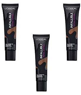 L'Oréal Paris Grundierung Total Cover 33 Cappuccino, 3er Pack (3 x 35 ml)