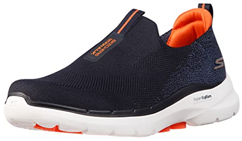 Skechers herr Go Walk 6 sneakers, Tamanho único, Marinblått Xsp, 44 EU