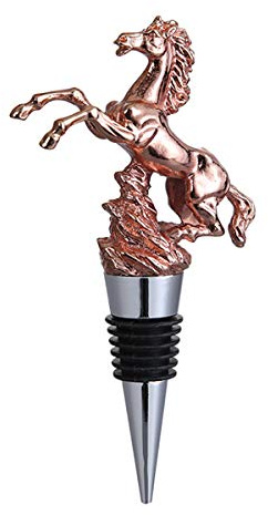 Rose Gold Horse Wine Bottle Stopper - Beautiful Wine Stopper, Novelty Reusable Bottle Stopper, Christmas Champagne Wine Soda Stopper Keep Fresh Gift for Wine Lovers