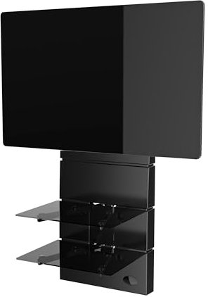 Meliconi GHOST Design 3500 Rotation Nero Matt Supporto da Muro per TV da 32 a 70, vesa 200, 300, 400 mm