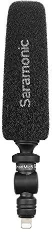Saramonic SmartMic5 Di | Unidirectional Micro-Shotgun Microphone with Lightning for Apple iPhones and iPads for Videos, Vlogging, Live Streaming, Social Media Updates and More