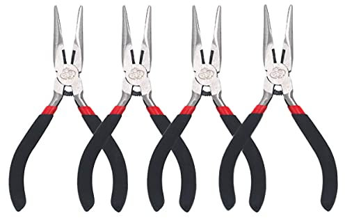 4 Pack Small Needle Nose Pliers 5-In Pliers Set With Cutting Tool