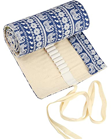 Spldsun 72 Slots Bleistift Wrap, Tragbar Stifterolle, Wrap Leinwand Stifteroll, Für Reise-, Schul, Büro-Aufbewahrungsbleistifte, Kugelschreiber usw