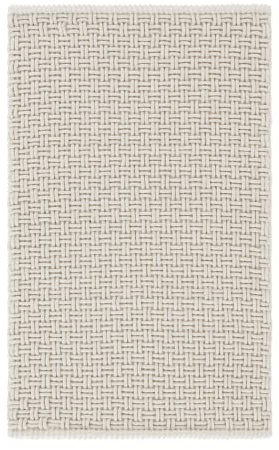 JOTEX Panama Badteppich aus Baumwollgewebe, Naturweiß, 80x120 cm
