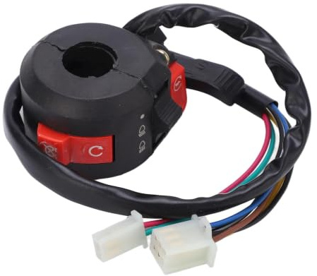 Gruppo Interruttore Manubrio, Yosoo 7 Fili 22 Mm Manubrio Lato Sinistro Kill Start Interruttore della Luce Leva Dell'aria di Ricambio per PIT PRO Trail Dirt Quad Bike ATV