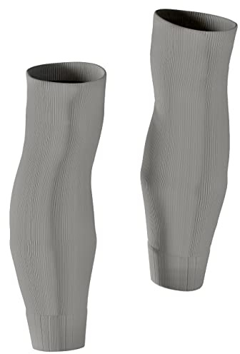 Tekkerz leg sleeve compatible with grip socks best alternative to soccer, football, hockey, rugby athletic socks (Gray/Silver, Medium)