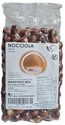 Nocciola Cruda - Frutta Secca Fonte di Vitamine e Fibre - Senza Glutine (500g)