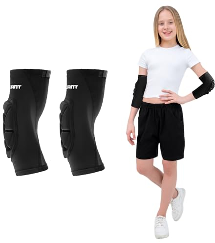 EULANT Dick Gepolstert Ellenbogenschoner für Kinder,Torwart Ellenbogenschützer,Weich Sport Armschoner,Hohe Qualität Anti-Rutsch Armschützer für Volleyball Tanzen Football MTB Handball Wrestling,M