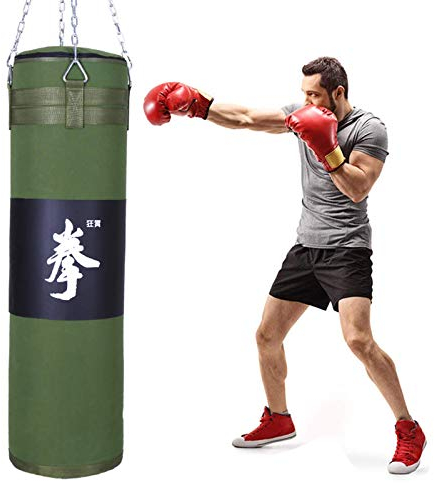 Wasserdichter, mit Segeltuch gefüllter Boxsack, Sandsäcke mit hängender Kette, Outdoor, groß, Erwachsene, schwere Trainingstasche, zum Training, Fitness, Kickboxen, Muay Thai, Karate (Größe: 150 cm)