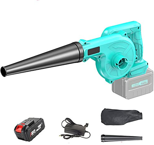 Powerful Electric Leaf Blower and Vacuum Cordless with Battery and Charger, 150CFM Lightweight Small Cordless Leaf Vacuum, Handheld Electric Blowers for Lawn Care/Dust/Pet Hairs (1 PCS Battery)
