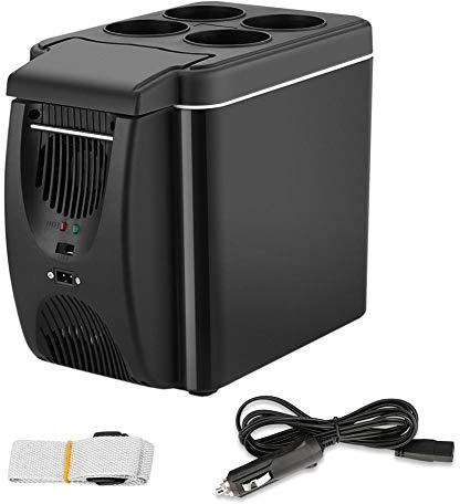 DieffematicBX Nevera Pequeña 12V Refrigerador Congelador Calentador 6L Mini refrigerador del Coche Enfriador y Calentador eléctrico Nevera portátil Nevera Nevera Viaje