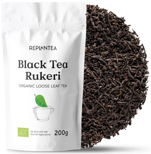 TE NEGRO GRANEL Ecológico 200g (100 Tazas) | Té Negro Ecológico a Granel en Formato Ahorro de Origen Ruanda REPLANTEA