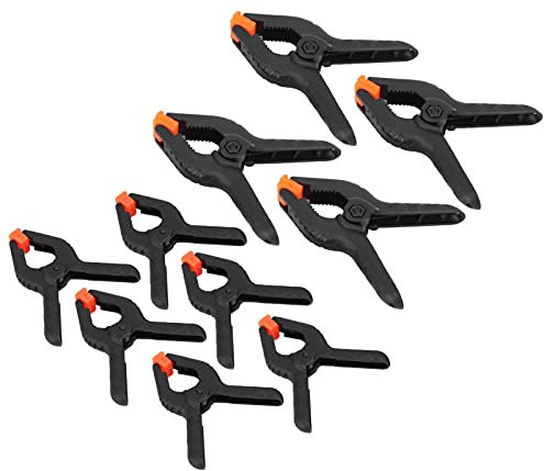 10-teiliges Federklemmen-Set, DIY-Holzbearbeitung, Kunststoff-Clip-Befestigungszubehör, Handwerkzeuge. Das Ergonomische Griffdesign Reduziert die Hand-Clip-Feder-Set-Werkzeuge