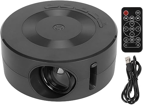 Mini Proyector LED, Pequeño Proyector Portátil 1080P con Función de Misma Pantalla con Cable, Proyectores de Películas para el Hogar Al Aire Libre para Regalo de Niños, para iOS