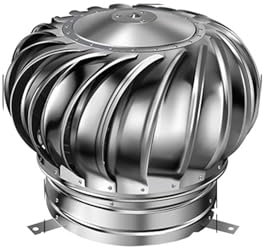 Dachabzugshaube, regensichere Belüftung, Abluftventilator, Ventilatorhaube, Windball-Edelstahl-Haube ohne Stromversorgung, 300 mm (klein: 200 mm)
