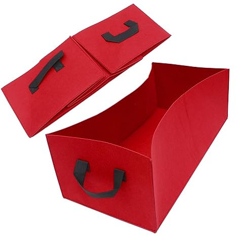 Milisten 1Stk Verdickung Pflanzsack Tomaten-Kartoffel-Anbaubeutel quadratischer Blumentopf wasserspeicher Water Storage Pflanzsack aus Filz tragbare Pflanztasche Anlage Tasche wachsen rot